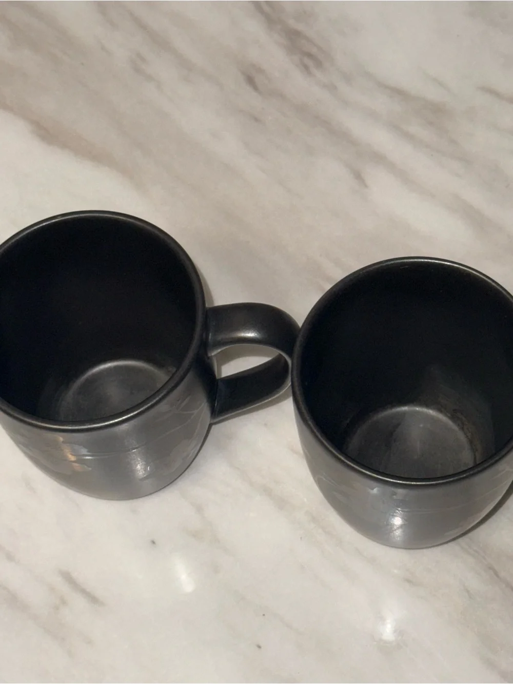 Target Stoneware Black Floral Coffee Mug Set 2pc 14 fl oz DW/MW/Oven Safe